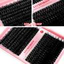DIY Lash Extension Kit with 320pcs 3D Lash Clusters 80D+100D - Fluffy Eyelash Clusters 10-18mm, Full Thick Individual Lashes, Lash Bond and Seal, Lash Remover, Lash Tweezers for Self-Use Extensions (Style 80D-100 KIT fluffier all prestige)