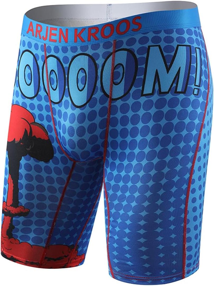 Arjen Kroos Men's Compression Shorts Athletic Workout Running Performance Underwear Long Boxer Briefs, XL