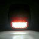 LIMICAR RV Tail Lights, Square 43 LED Trailer Lights, 2PCS Red/White Stop Turn Back up Reverse Tail Lights w/License Plate Light for Truck Trailer Jeep YJ TJ JK CJ