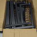 YKLSLH 4 Baskets Over The Sink Dish Drying Rack, Extendable Large Capacity Sink Rack, Metal Drying Rack Saving Space,for Most Sinks (26.57"-35") (Black)