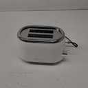 MELLERHOME Retro Toaster 2 Slice, 7 Browning Levels, 3 Functions (Reheat, Defrost, Cancel), Stainless Steel Features, Removable Crumb Tray, Under Base Cord Storage, White Toaster Kitchen Appliances