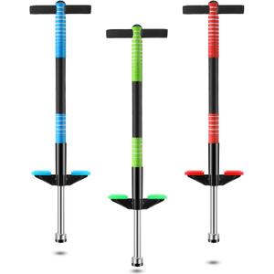 Leitee 3 Pcs Pogo Stick for Kids Age 6 and Up, Suitable for 40-80 lbs, Soft Foam Jump Stick for Beginners Kids Exercise Body Balance Keep Healthy, Outdoor