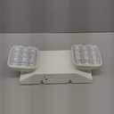 Lithonia Lighting Basics LED Emergency Light, Emergency Lighting with Dual Adjustable LED Lamp Heads, Wall Mount, Damp Location Rated, 90-Minute Backup, 120/277V, White (EU2C M6) (Generation 3)