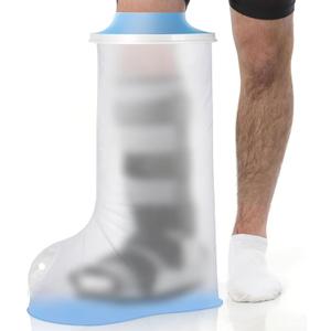 Waterproof Extra Wide Leg Cast Cover for Showering After Surgery with Non-Slip Bottom, Extra Large Waterproof Foot Protector Cover for Plus Size Adults, Lager Casts, Surgery Casts Boots, Reusable