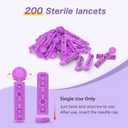 4 x Lancets Compatible with Most Lancing Devices 30 Gauge Lancets for Diabetes Testing (200PCS)