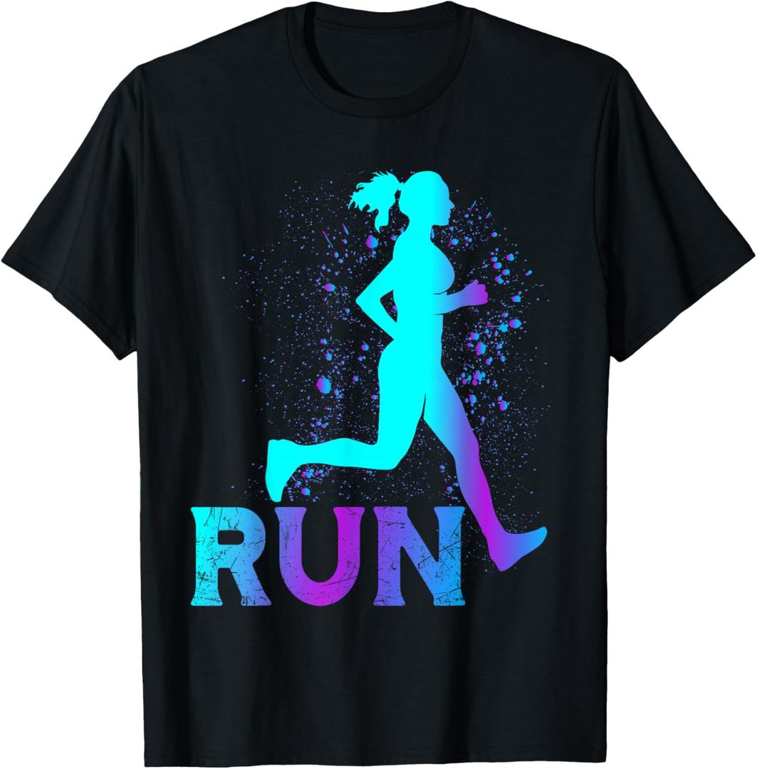 Running Runner Girls Cross Country Track Marathon T-Shirt
