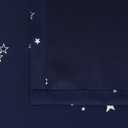 BGment Navy Star Blackout Curtains for Kid's Bedroom - Grommet Thermal Insulated Room Darkening Printed Curtains for Living Room, Set of 2 Panels (46 x 54 Inch, Dark Blue)