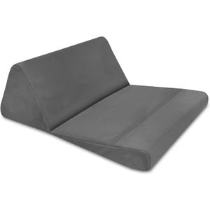 SensorPEDIC On-The- Go Supportive Foam Tablet Wedge Accessory Pillow, 16" x 13", Grey