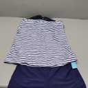 Yonique Tankini Swimsuits for Women with Shorts Athletic Two Piece Bathing Suits Racerback Tank Tops Swimwear Size L, Navy