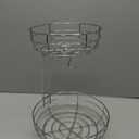 Auledio 2-Tier Countertop Fruit Vegetables Basket Bowl Storage With Banana Hanger,Chrome