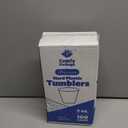 SETUP Clear Hard Plastic Cups/Tumblers [5 oz. Squat - 100 Count] Small Disposable Party Cocktail Glasses