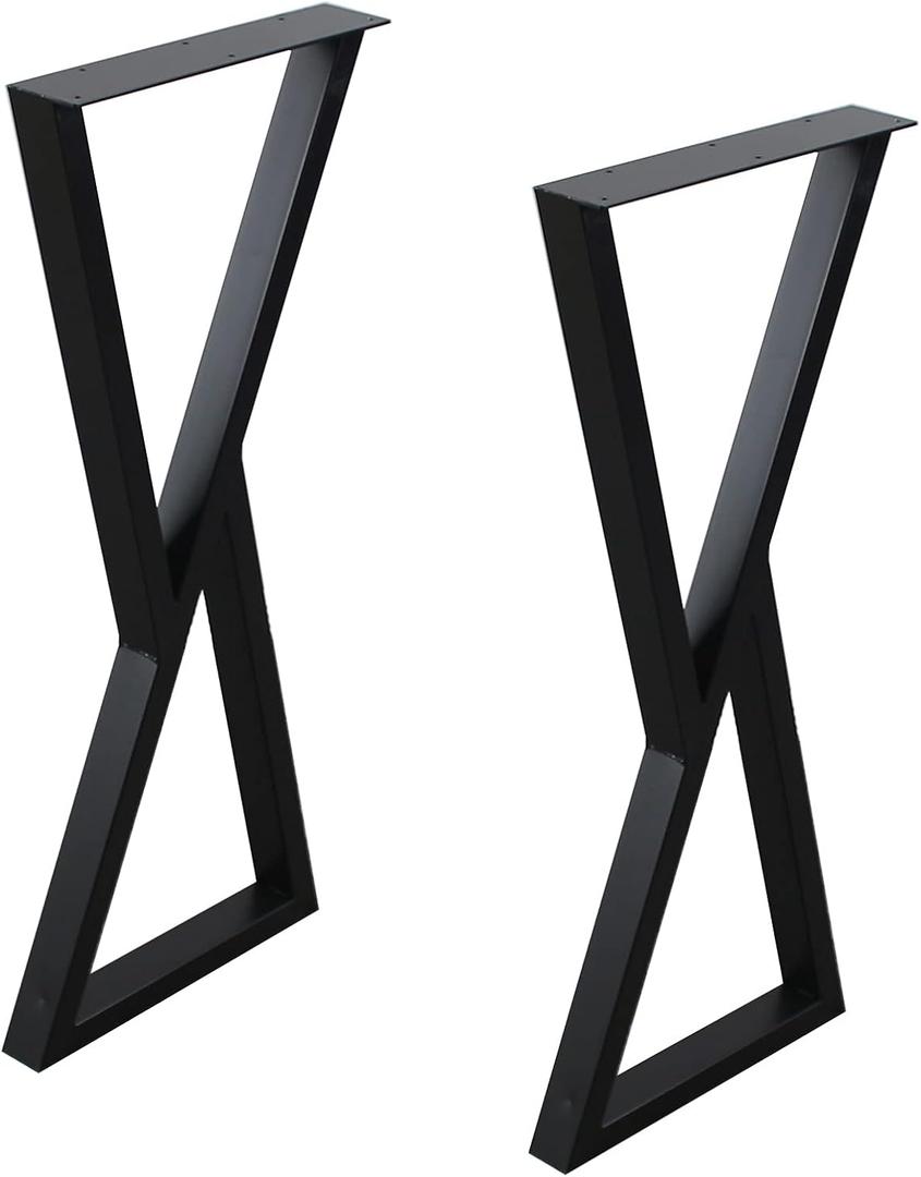 MBQQ Furniture Legs 35" Height 15" Wide Rustic Decory Triangle Shape Table Legs,Heavy Duty Metal Desk Legs,Dining Table Legs,Industrial Modern, DIY Iron Bench Legs, H35"x W15"