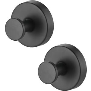3 x Shower Suction Cup Hooks, 2-Pack Shower Hooks for Bathroom, Kitchen, Glass Door, Mirror, Tile, Holds 15 Pounds of Objects, No Drilling Required, Reusable (Black)