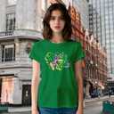 Mardi Gras Shirts for Women Fat Tuesday Tshirts New Orleans Carnival Party Fleur De Lis Tee Tops (Green, L)
