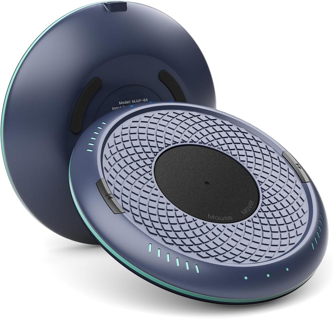 Mouse Mover Undetectable Mouse Jiggler with ON/Off Switch, 2 Speed Modes with Memory Function, Random Move Mechanical Turntable Pad for Wireless & Wired Mouse