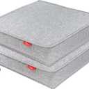 Pcinfuns Outdoor Chair Cushions,18.5 x 16 x 3 Inch Seat Cushions for Patio Furniture,Square Corner Patio Chair Cushion with Adjustable Straps,2 Pack,Light Linen Gray