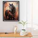 WUIVCTR Paint by Numbers Horse for Adults, Acrylic Oil Painting by Numbers Kits for Beginner with Brushes Paintwork Art Canvas for Home Decor 40x50 cm