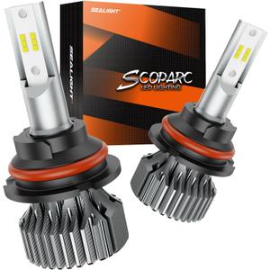 SEALIGHT 9004/HB1 Fog Bulb, 32000LM Ultra-Bright, 6000K Pure White, 3-Minute Plug-and-Play, 1:1 Size, Powersports Accessory, Pack of 2
