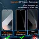 Ferilinso Privacy Screen Protector for Samsung Galaxy Z Flip 6 / Z Flip 7 FE [Phone Case Friendly], Inside Anti-Spy Film With 2 Pack Back Tempered Glass + Camera Lens Protector Accessories