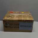 Somdot White Nightstand with Charging Station and LED Light, Wide 5 Drawers Dresser for Bedroom with Fabric Bins and Open Shelf for Bedroom Kids Closet Dorm Guest Room, White Leather