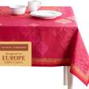 Maison d' Hermine Table Cloth Rectangle Table 100% Cotton 60 x 108 Inches Fall Tablecloth Reusable Everyday Use for Thanksgiving Christmas Decorations Dining Farmhouse Party (Versailles)