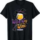 Witch Way To The Wine Funny Halloween Costume T-Shirt Small