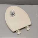 Bemis 1500EC 146 Almond Elongated Molded Wood Toilet Seat with Easy-Clean & Change Hinge