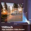 4k Mini Projector Portable, 270 Degree Rotation,Smart Projector with Wifi and Bluetooth, Native 720P,uto Vertical Keystone, Compatible with HDMI/USB/TV sticks/Smartphones/laptops[Built-in Apps]
