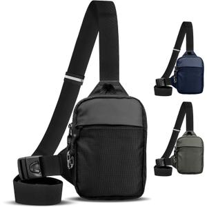 Travel Sling Bag for Men & Women - Water Resistant Crossbody Multipocket Chest Bag with Anti-Theft & RFID