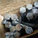 3/8" x 12" Lag Bolts (25 Pcs) 3/8 inch Lag Screws for Wood, Heavy Duty Hex Head with Washers, Zinc Plated