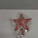 Emopeak Iron Art 20 LED Christmas Tree Topper, 8 x 10Inch Indoor Outdoor Star Treetop Light Two Modes (Keep Light ON/Flash) for 1.5Ft to 9Ft Christmas Tree (Red, 8 x 10 Inch)