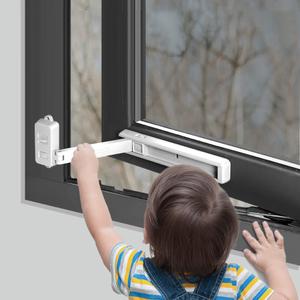 EUDEMON Window Lock Children Protection Window Restrictor Child Safety Window Stopper Falling Prevention Locks Limiter Easy to Install and Use Adhesive no Tools Need or Drill(1 Pack,White)