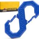 3/8" Tow Hook, S-Shaped Winch Hook, 33,000lbs Breaking Strength, G80 Heavy Duty Forged Steel, Fast Connect Easy Release Winch Shackle Towing Hook for Trucks, SUVs, ATVs, Trailers, Blue