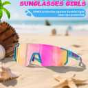 Kids Sunglasses Youth Baseball Softball Sunglasses for Girls Boys Age 4-14 UV Protection Sports Kids 3 Pack