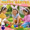 30 Pack Prefilled Easter Eggs with Plush Bunnies,Pre Filled Easter Eggs with Stuffed Toys Inside,Easter Basket Stuffers for Kids,Easter Egg Hunt,Classroom Prize
