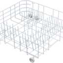 WD28X31819 WD28X10284 Dishwasher Lower Rack Replacement Parts for GE Dishwasher Parts Lower Dishrack Assembly with Wheels ADW1100N10WW GSD2100V55BB GE Dishwasher Bottom Rack 1 Pack