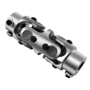 3/4" DD X 3/4" DD Double U-Joint Chrome Steering Shaft Universal Joint Total Length 127mm, 35 Degree