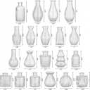 RUCKAE 32 Pack Flower Vase Mini Glass Bud Vases Vintage Small Vases for Centerpiece Table Wedding Decorations Home Decor Party (Transparent)