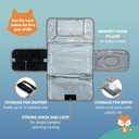 Lil Fox Portable Changing Pad - One-Hand Diaper Change Pad for Baby Diaper Bag or Changing Table. Unisex Baby Shower Gifts, Newborn Essentials