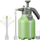0.5 Gallon Hand Pump Sprayer for Garden 68 oz Plant Spray Bottle 2L with Side Water Inlet Safety Valve Adjustable Nozzle Extended 360 Spray Rod for Watering Fertilizing Cleaning(Green)
