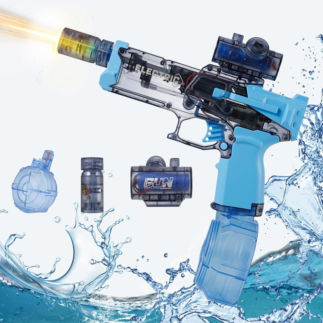 Electric Water Gun for Kids Ages 8-12-Automatic Water Gun with Automatic High Power,Beach Toys for Summer Outdoor Fun,Perfect Pool and Water Guns Play (Blue) Electric Water Gun for Kids Ages 8-12-Automatic Water Gun with Automatic High Power,Beach Toys for Summer Outdoor Fun,Perfect Pool and Water Guns Play (Blue)