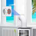 400CM (157") Portable AC Window Seal Kit with Universal Coupler Fit for 5.1"/5.9" Exhaust Hose, Casement Window Seal Kit for Mobile Air Conditioner, Full Sealing Waterproof AC Window Vent Seal Kit