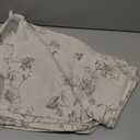 Farmhouse Floral Linen Shower Curtain, Vintage Grey Pattern Rustic Shower Curtains for Bathroom, Tan Taupe,Gray,72x72