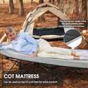 CYMULA Memory Foam Camping Mattress Pad, 3inch Sleeping Pad for Camping, Non-Slip Bottom Floor Cot Mattress Bed with Retaining Portable Roll up Mattress Pad Mat for Travel Truck Guest Bed Tent (Single:75*30*3, GREY)