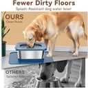10L No Spill Dog Water Bowl, 2.6 Gal Stainless Steel No Splash Large Dog Water Bowl with Non-Slip Silicone Mat, Spill Proof Slow Drinking Pet Bowls for Messy Drinkers Indoor/Outdoor Use Blue