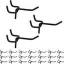 MOOCA 24 Pcs Small Metal Black Pegboard Hooks Hanger 2.6 Inch for Hanging Jewelry, Scarf, hat, Key, and mask