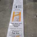 Ideal Pet Products Aluminum Pet Patio Door, Adjustable Height 77-5/8" to 80-3/8", 7" x 11-1/4" Flap Size, Mill/Silver