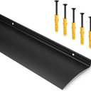 4" W 40" L Extra-Wide Heavy-Duty Door Rain Drip Guard Cap, Aluminum Rain Deflector for Windows Doors Guard, Stops Rain Moisture Damage for Home, Storefront, RV (40" L, Black, Straight)
