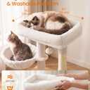 Feandrea Cat Tree, 3-Tier Cat Tower with Scratching Post and Wood Condo
