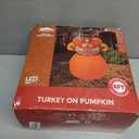 JOIEDOMI 6FT Thanksgiving Inflatables Turkey on Pumpkin Outdoor Decorations, Light Up Inflation Turkey Pumpkin with LED, Happy Thanksgiving Blow Ups for Outside Decorations Yard Garden Lawn Party